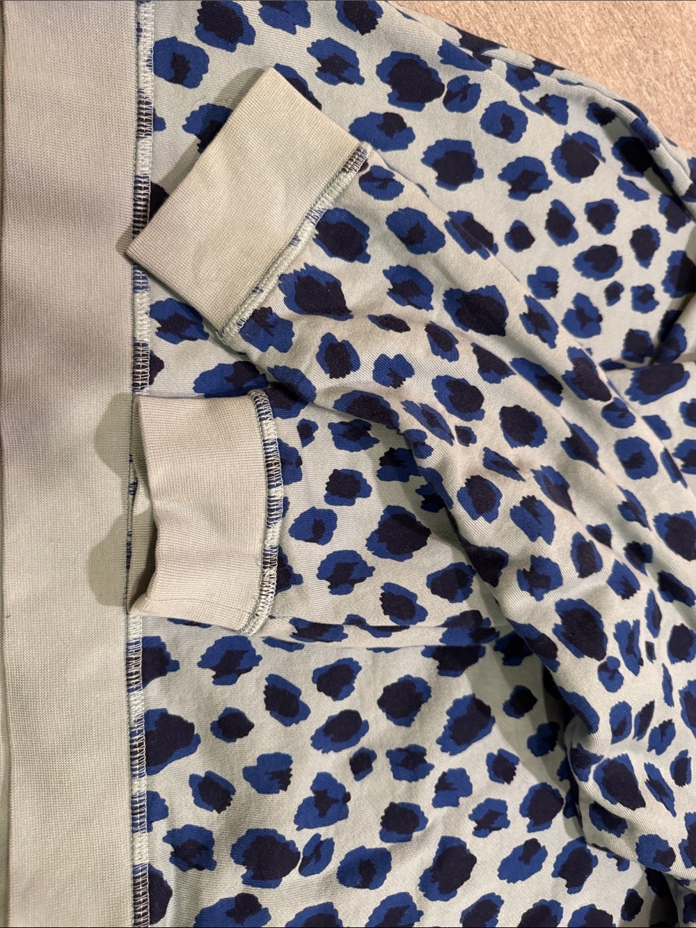 Boden Light Blue Leopard-Print Crewneck Sweatshirt - Picture 5 of 6